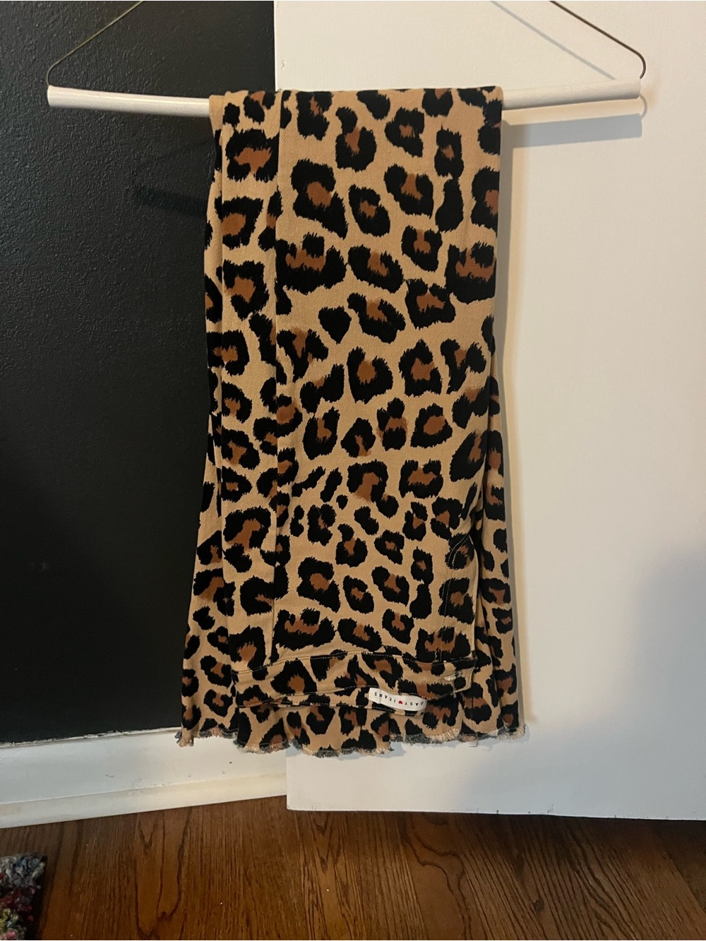 Leopard Print Wide Leg Jeans